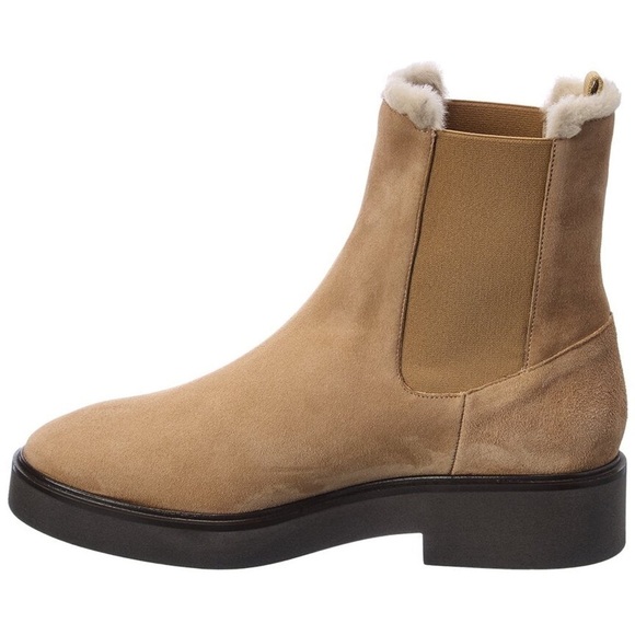 Stuart Weitzman | Alpine Cozy Suede & Shearling Chelsea Boot - Picture 11 of 13